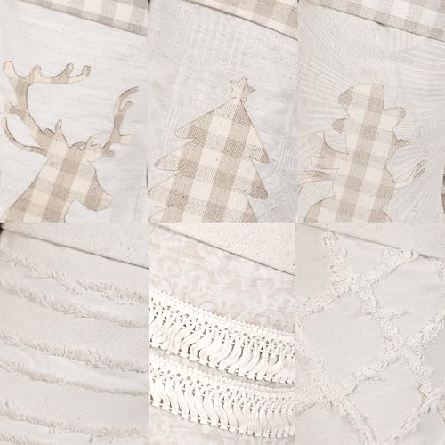 GEX Christmas Stockings Plaid Boho 6 Pack 20 Inch Holiday Decor