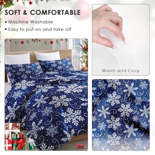 WeCozy King Christmas Comforter Set with Sheets – 3 Pieces, 104x90 Comforter
