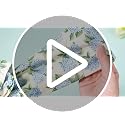 Hydrangea Wreath Sash 2 Pack Blue and White Floral Garland Ribbon