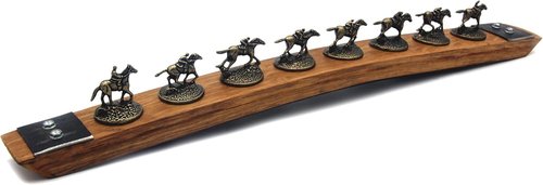 Bourbon Stopper Display for Blanton’s – Authentic Whiskey Barrel Stave, Cork Display Holder, Natural with Metal Hoop