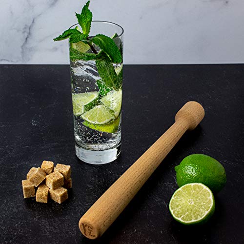 12-Inch Hardwood Cocktail Muddler for Mojitos & More - Bar Tool