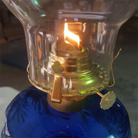 #2 Brass Plated Oil and Kerosene Lamp Burner with Cotton Wick & Collar