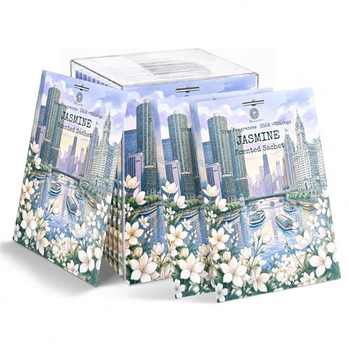 Jasmine Scented Sachets for Drawers, Closets and Cars - 12 Pack