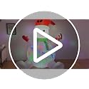 HFO 6ft Tall Christmas Snowman Inflatable with Music & LED Lights Outdoor Decor