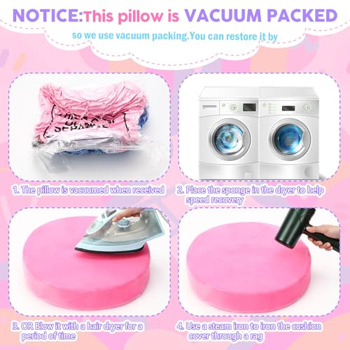 8-Pack 15-Inch Round Floor Cushions for Kids - Soft Plush Classroom Seating