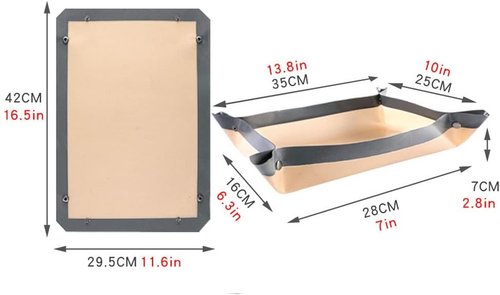 CANDeal Silicone Fiber Baking Mat - Non-Stick, Leakproof Oven Liner with Snap Corners | 16.5x11.6 Inch