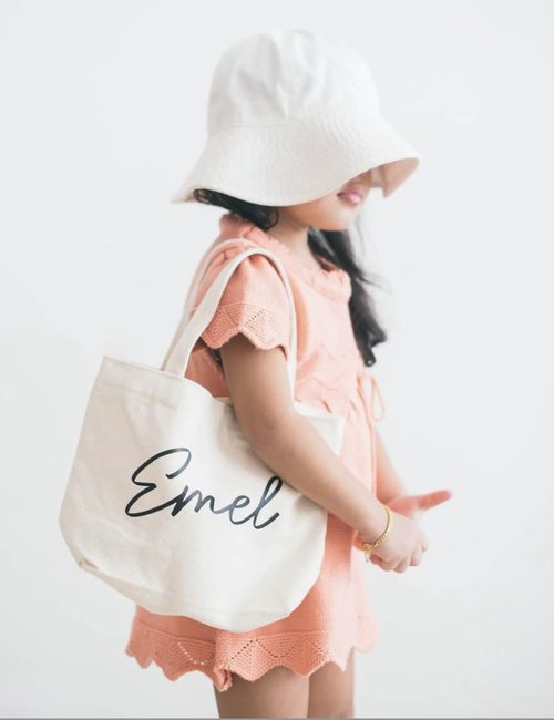 Extra Small Canvas Tote Bags for Kids Mini Gift Bulk for Painting DIY Arts & Crafts Thick Fabric Bland Bags (50, Beige)