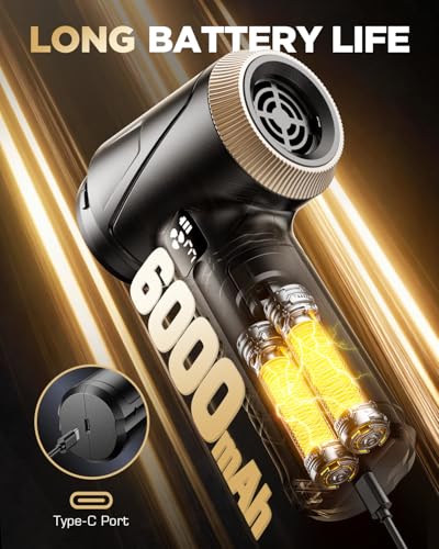 Cordless Handheld Vacuum Cleaner, 26kPa Portable Car Vacuum with LED Light