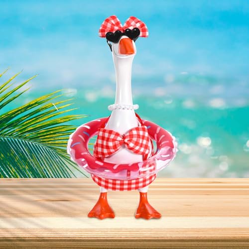 Summer Bikini Outfit Set for 7-Inch Desk Goose Figurine with Accessories