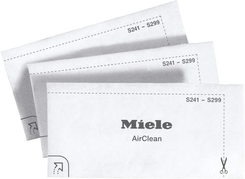 Miele AirClean Filters - Genuine Dust Trapping System for Fresh Home Air | Pack of 3 - White