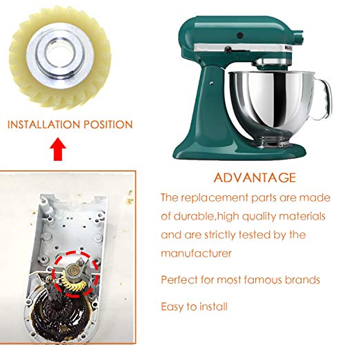 Worm Gear Replacement for Tilt-Head Stand Mixers 4.5QT & 5QT