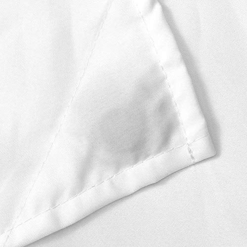N&Y HOME Fabric Shower Curtain Liner - White Water Repellent Cloth with Magnets