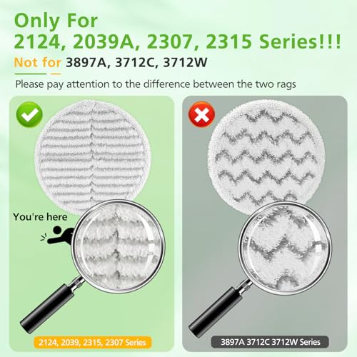 8-Pack Microfiber Spin Mop Replacement Pads for Hard Floor Cleaners
