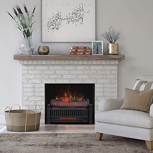 Electric Fireplace Log Set Infrared Heater with LED Flames and Remote Control