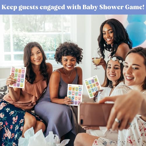 Bilingual Baby Shower Loteria Game - 50 Player Spanish & English Bingo Set