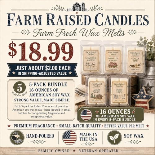 Fall Scented Soy Wax Melts Variety Pack - 30 Cubes, 5 Seasonal Fragrances