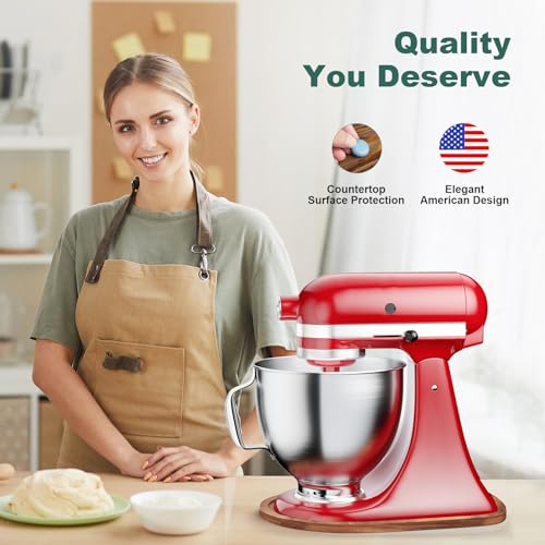 Pine Wood Sliding Tray for 4.5-5 Quart Tilt-Head Stand Mixers
