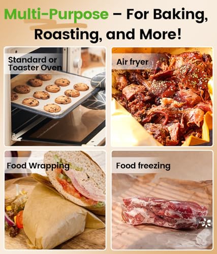 Pre-Cut Unbleached Parchment Paper 12x16 In - Non-Stick Baking Sheets (200 Pack)