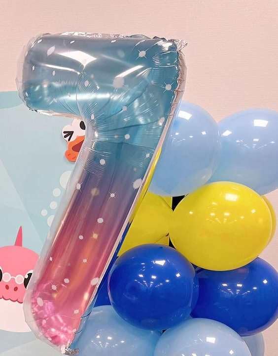 Starry Sky 40-Inch Number 9 Balloon - Giant 9th Birthday Party Decoration | Foil Party Supplies