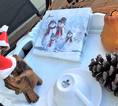 Christmas Napkins 20-Pack 13x13 Inches Snowman Holiday Party Decor