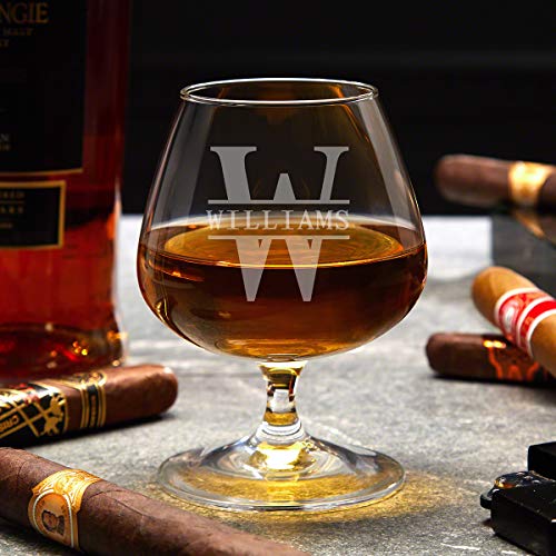 Personalized Brandy Glass Set of 1 - Signature Designs Custom Cognac Snifter