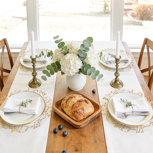 Soleebee 100 Pack Golden Stars Disposable Round Placemats 13" – Doilies for Wedding Birthday Party