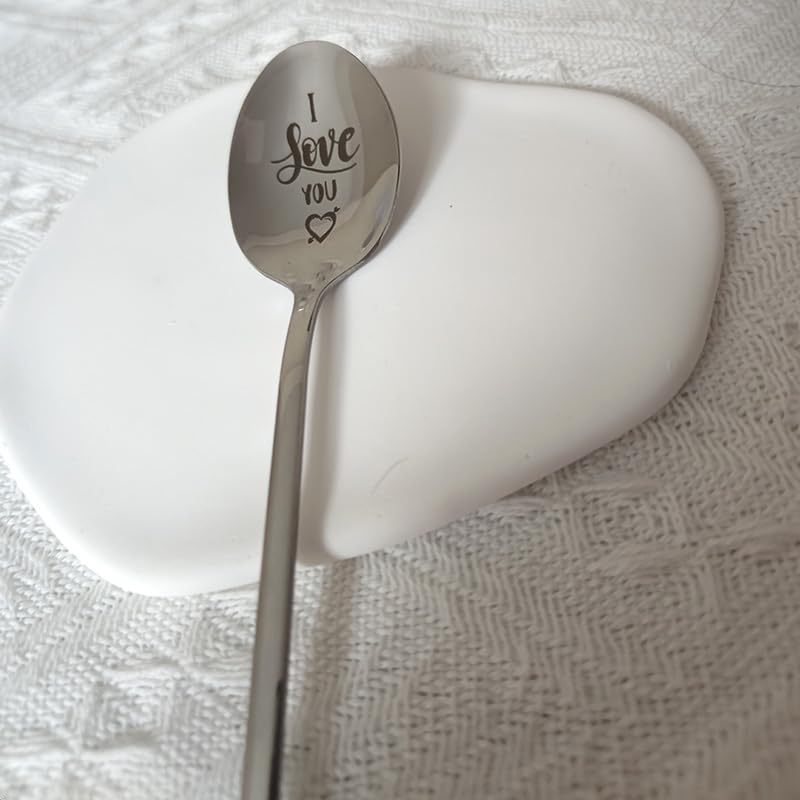 I Love You Spoons - 304 Stainless Coffee & Ice Cream Gift Set for Him Her
