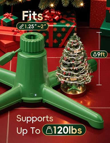 Musical 360-Degree Rotating Christmas Tree Stand with Remote Control