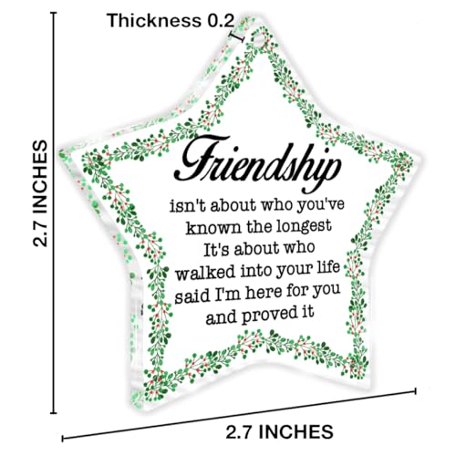 Mukjyuyi Friendship Ornament - Bestie BFF Soul Sister Acrylic Christmas Keepsake - Friend 3