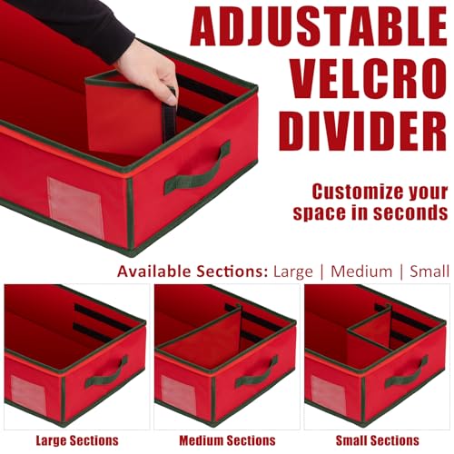 Underbed Christmas Wrapping Paper Storage Organizer with Pockets