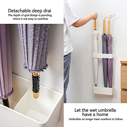 Wall-Mounted Umbrella Stand Holder - Adjustable Adhesive Rack for Entryway