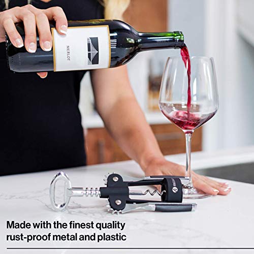 HiCoup Wing Corkscrew Wine & Beer Bottle Opener - Easy to Use, Ergonomic Design