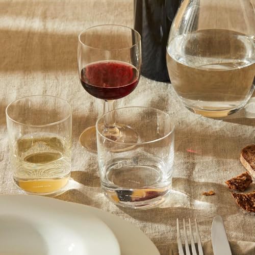 Crystalline Glass Water Tumblers - 3.25-Inch Set of 4