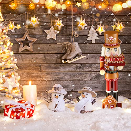15-Inch Wooden Gingerbread Man Christmas Nutcracker Tabletop Decor