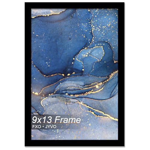 Black 9x13 Picture Frame - Lightweight Wall Mount Photo & Poster Display
