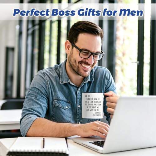 Maustic Two Tone Boss Gifts Mug - 11oz Funny Bosses Day Coffee Cup for Men Women