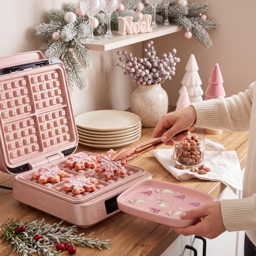 Teenyyou Pink Christmas Ceramic Spoon Rest 5.8" Tree Holder – Holiday Kitchen