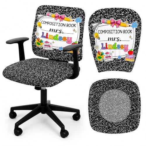 LDTPRINT Custom Classroom Chair Slipcover Set #2 - Personalized Office & School Chair Protectors
