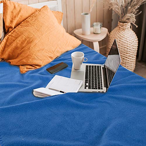 Assorted 6-Pack Cozy Fleece Throw Blankets 50x60 Inches - Soft Lightweight Pet-Friendly for Bed Sofa Camping