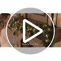 Auwoypetal 9FT Christmas Norfolk Pine Garland with 50 Warm White LED Lights