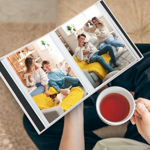 5x7 Fabric Photo Album with DIY Cover Window - Holds 52 Photos