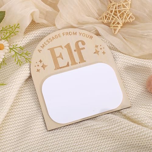 A Message From Your Elf Wooden Sign - Christmas Dry Erase Board