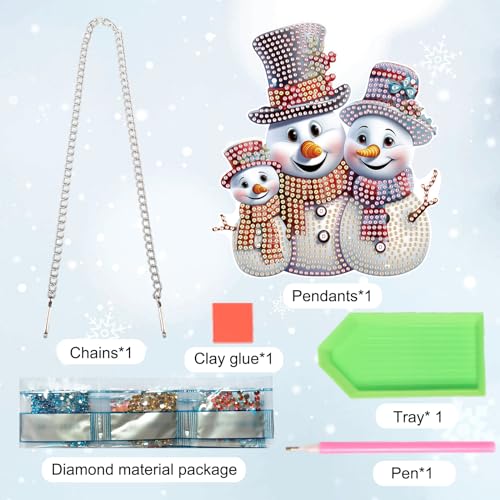 AiYuanzsh Christmas Snowman 5D Diamond Painting Ornament Kids & Adults DIY Craft