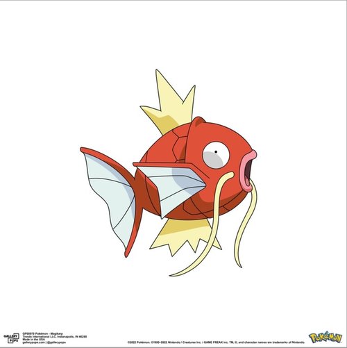 Gallery Pops Pokémon - Magikarp Canvas Wall Art, Unframed Version, 12" x 12" Gallery Pops Canvas Wall Art
