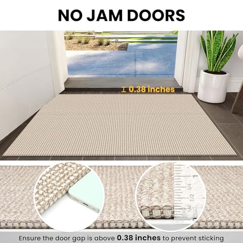 Washable Runner Rug 2x6, Non-Slip Cotton Blend Hallway Carpet for Kitchen
