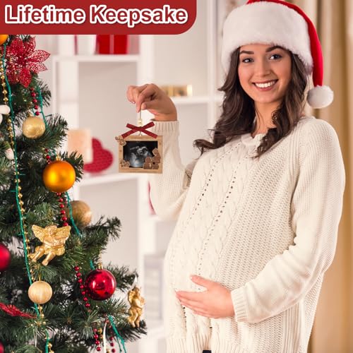 COCHIE 2026 Ultrasound Pregnancy Christmas Keepsake Photo Frame Ornament - Baby Bump Decor