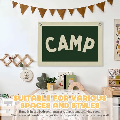 Camping Canvas Wall Banner - Motivational Decor for Classroom or Nursery