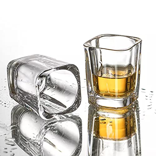 Vivimee 30 Pack Heavy Base Square Shot Glasses 2.2 oz for Liquor & Espresso