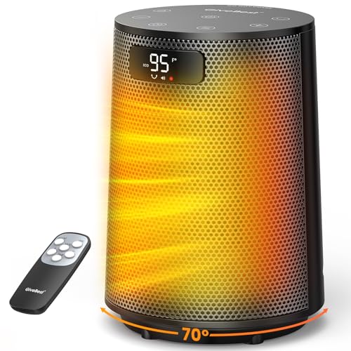 Electric Portable Space Heater 1500W PTC Ceramic with Remote and Thermostat