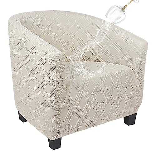Waterproof Club Chair Slipcover - Stretch Jacquard Tub Chair Cover